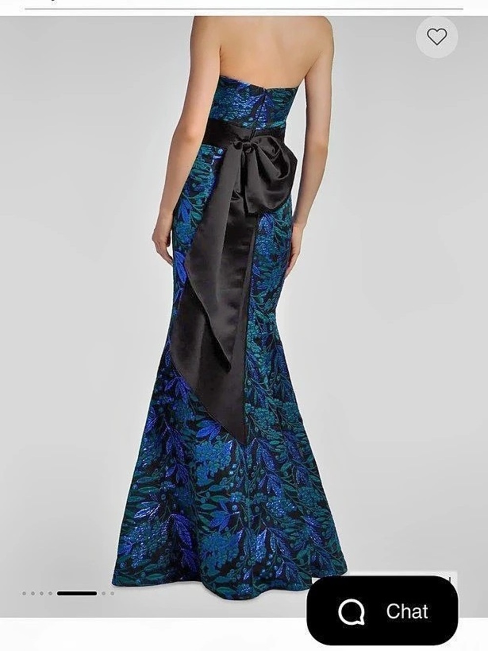 THEIA Fernanda Metallic Fil Coupé Strapless Mermaid Gown